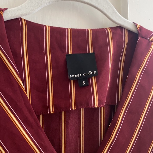 Sweet Claire Striped Button Down Dress Size S - Picture 9 of 9